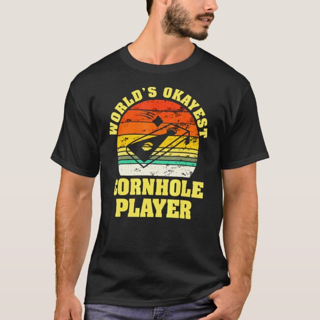 Worlest Retro Style Bean Bags Cornhole Play T-Shirt (Vorderseite)