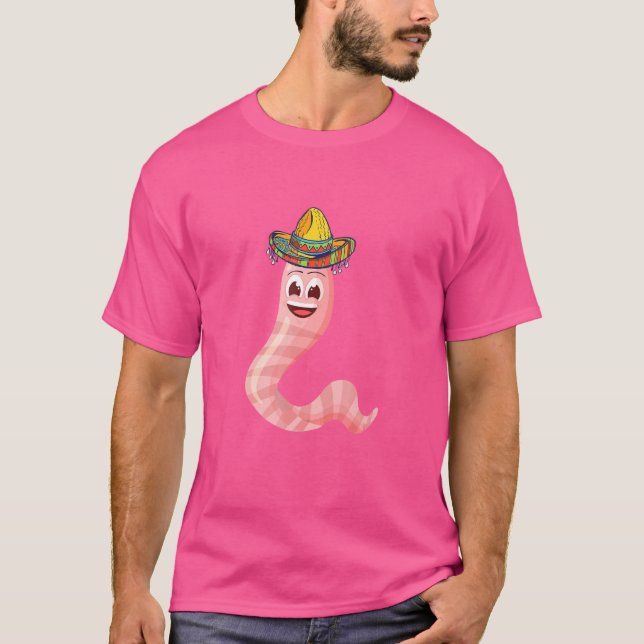 Worm Bauer Mexico Sombrero Mexican Hat Vermicultu T-Shirt (Vorderseite)