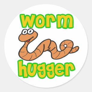 Worm Hugger Runder Aufkleber
