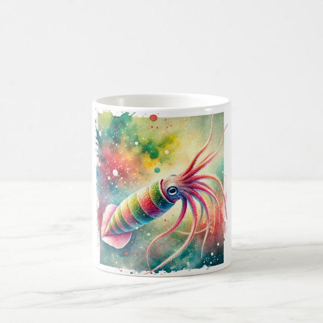 Worm Squid 170624AREF109 - Watercolor Kaffeetasse (Mittel)