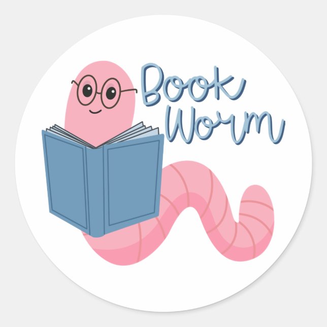 Worm Sticker für Kindle Book Lovers (Vorderseite)