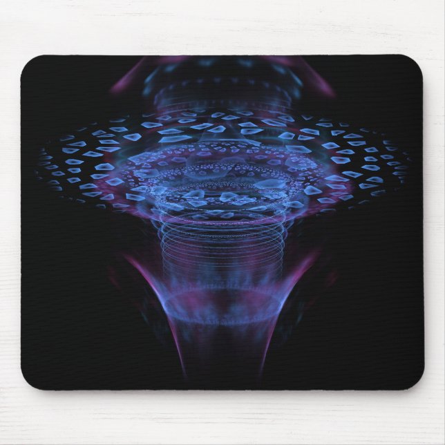 Wormhole-abstraktes Fraktal Design Mousepad (Vorne)