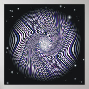 Wormhole Trip Optical Illusion Poster