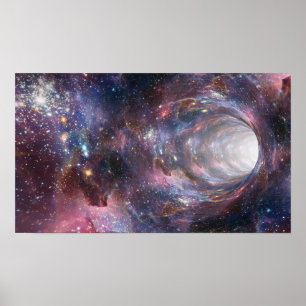 Wormhole Vortex Portal für Raum und Zeit Poster