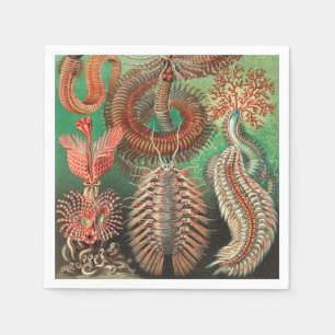 Worms, Annelids Chaetopoda von Ernst Haeckel Serviette