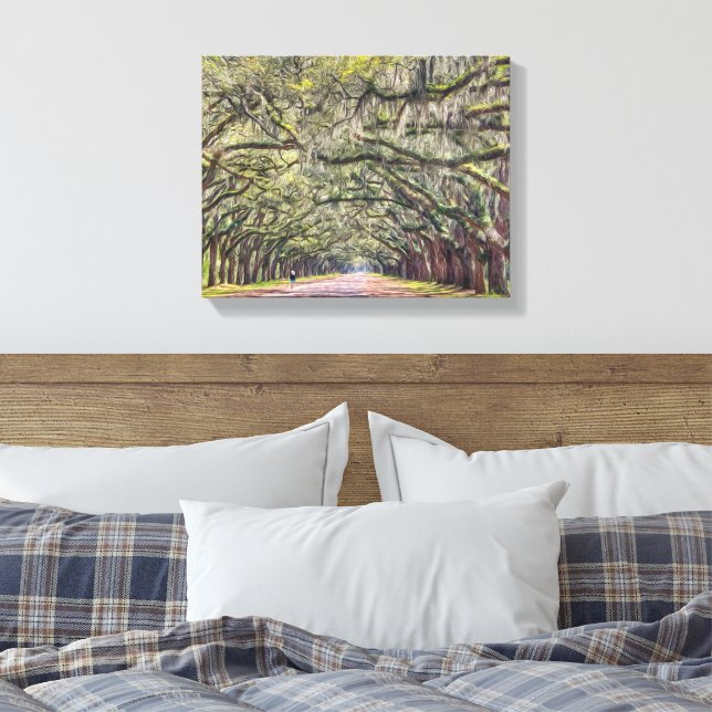 Wormsloe Savannah Leinwand Wall Art 11x14 (Insitu (Schlafzimmer))