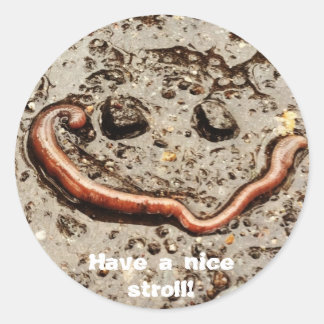 Wormy Smile Sticker