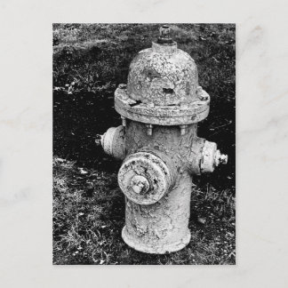 Worn Chipped Rusty Old Fire Hydrant Photo Postkarte