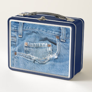 Worn Jeans Metall Brotdose