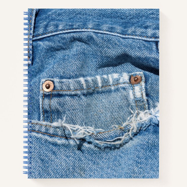 Worn Jeans  Notizbuch (Vorderseite)