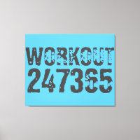 Worn out and scratched text Workout 247365 blue