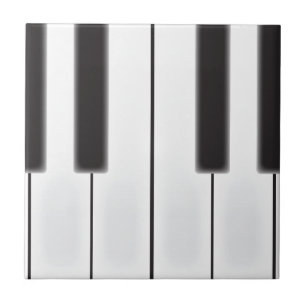 Worn Piano Keys Fliese