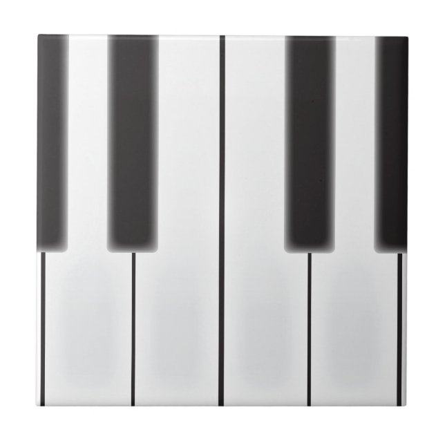 Worn Piano Keys Fliese (Vorderseite)
