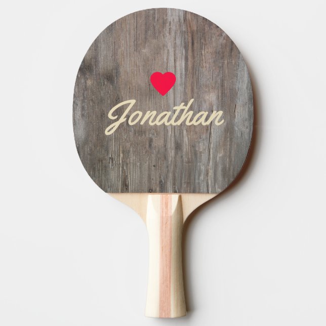 Worn Planks Vintage Heart Signature Tischtennis Schläger (Rückseite)