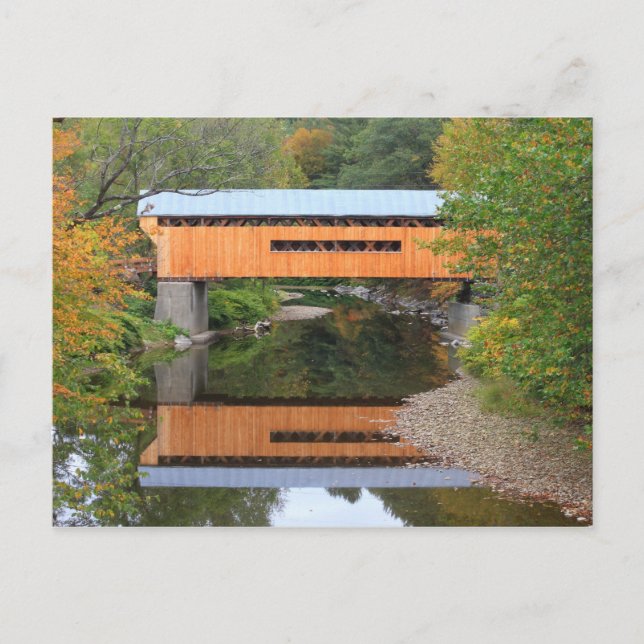 Worral Covered Bridge Vermont Postkarte (Vorderseite)