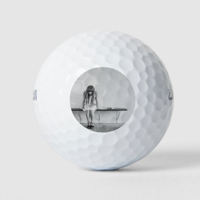 Worried Girl Golfball (Vorderseite)