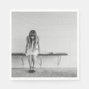 Worried Girl Serviette