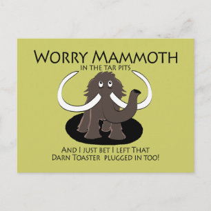 Worry Mammoth Postkarte