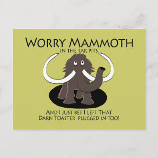Worry Mammoth Postkarte