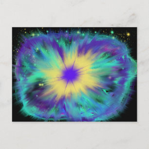 Worship Art Aqua Yellow Blue Lila Oct 2017 ESSL Postkarte