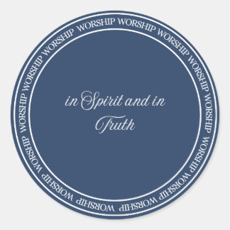 Worship - Flush-Siegel Runder Aufkleber