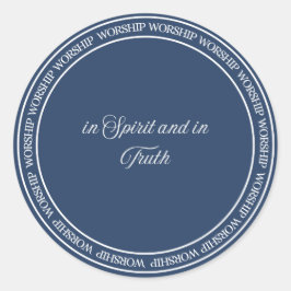 Worship - Flush-Siegel Runder Aufkleber