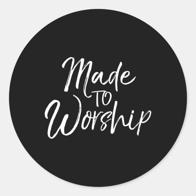 Worship Leader Christlich's zu Worship gemacht Runder Aufkleber (Vorderseite)