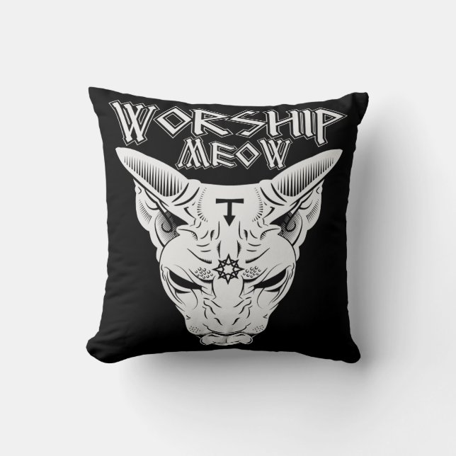 Worship Meow Kissen (Vorderseite)