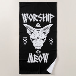 Worship Meow Strandtuch