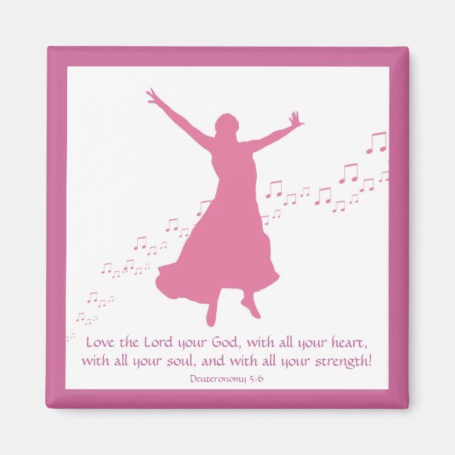 Worship siloutte Platz Magnet (Vorne)