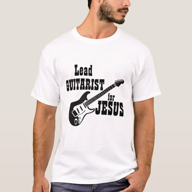 Worship Team Shirt Lead Gitarre für Jesus (Vorderseite)
