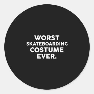 Worst Skateboarding Costume Ever For Skateboarders Runder Aufkleber
