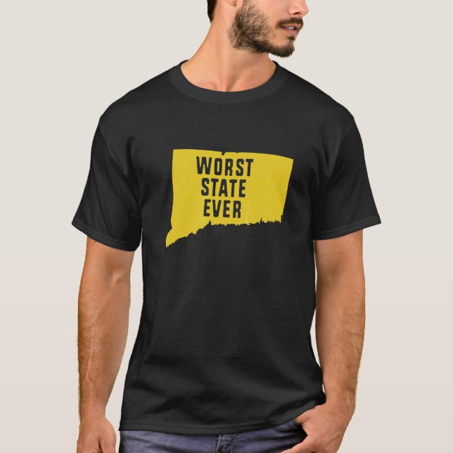 Worst State Ever Connecticut T-Shirt (Vorderseite)