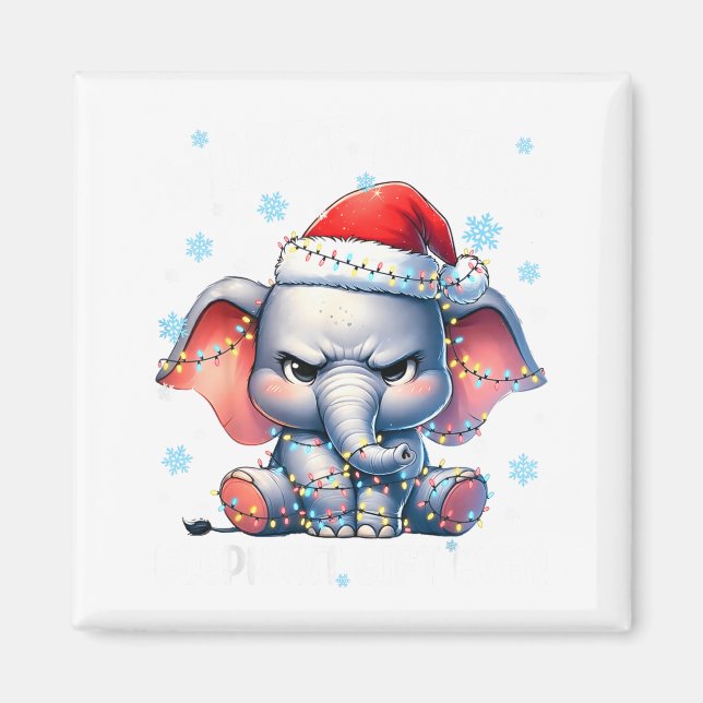 Worst White Elephant Ever Christmas Xmas Under 15  Magnet (Vorne)