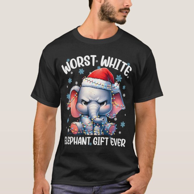 Worst White Elephant Ever Christmas Xmas Under 15  T-Shirt (Vorderseite)