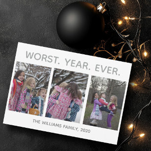 Worst Year Ever Funny Sarcastic Weihnachten Foto