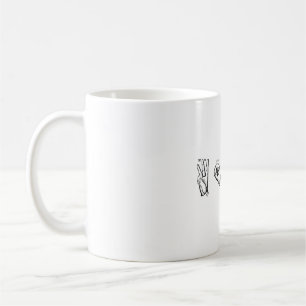 WORT - ASL lustige Hände Fingerspelling Kaffeetasse