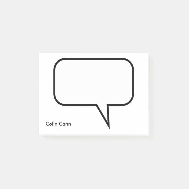 Wort-Ballon-Gewohnheits-Text Post-it Klebezettel (Vorderseite)