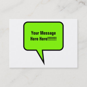 Wort-Ballon Visitenkarte