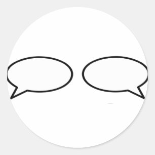 Wort-Blase linksrechts die MUSEUM Zazzle Geschenke Runder Aufkleber