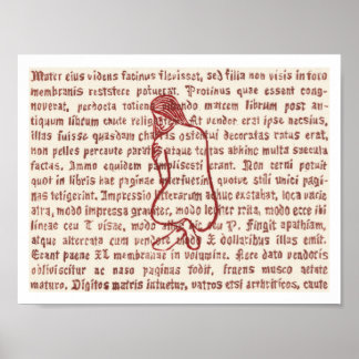 Wort-Buntglas 1 Poster