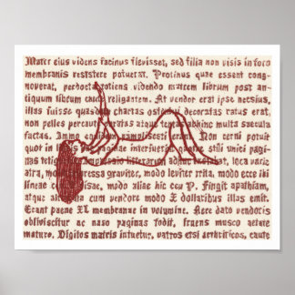 Wort-Buntglas 3 Poster