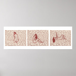 Wort-Buntglas Poster