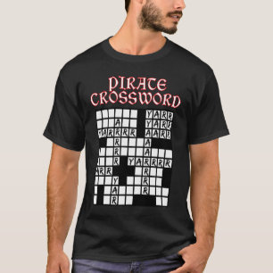Wort Finder Kreuzworträtsel Piraten Kreuzworträtse T-Shirt