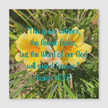 Wort Gottes Isaiah 40:8 Magnetkarte