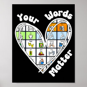Wort Herz Zurück zur Schule Lehrer Schüler Kinder Poster
