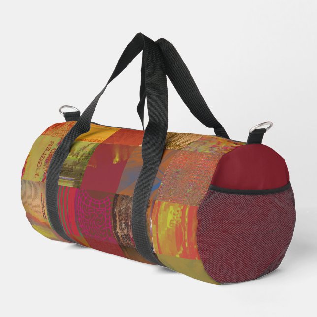 Wort Jongleur Glitch Art Datenkorruption Abstrakt Duffle Bag (Rechte Ecke)