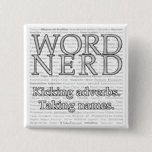 Wort-Nerd-Button Button