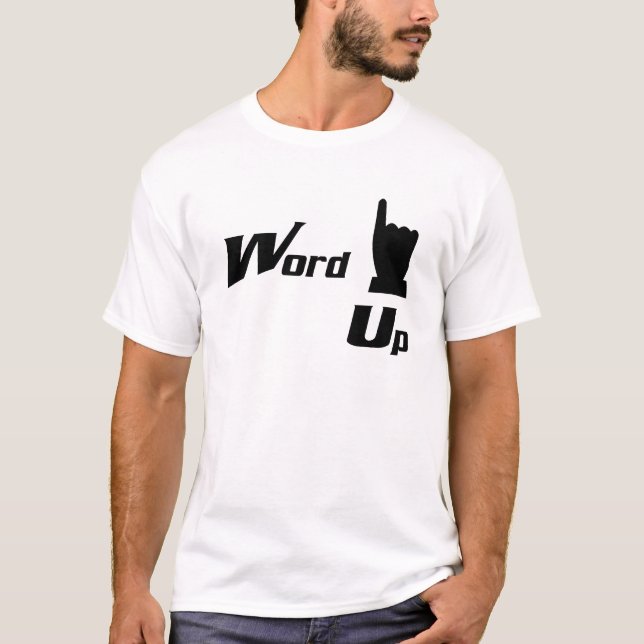 Wort oben T-Shirt (Vorderseite)