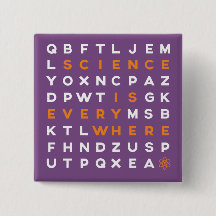Wort-Puzzlespiel Button Wissenschaft ist überall